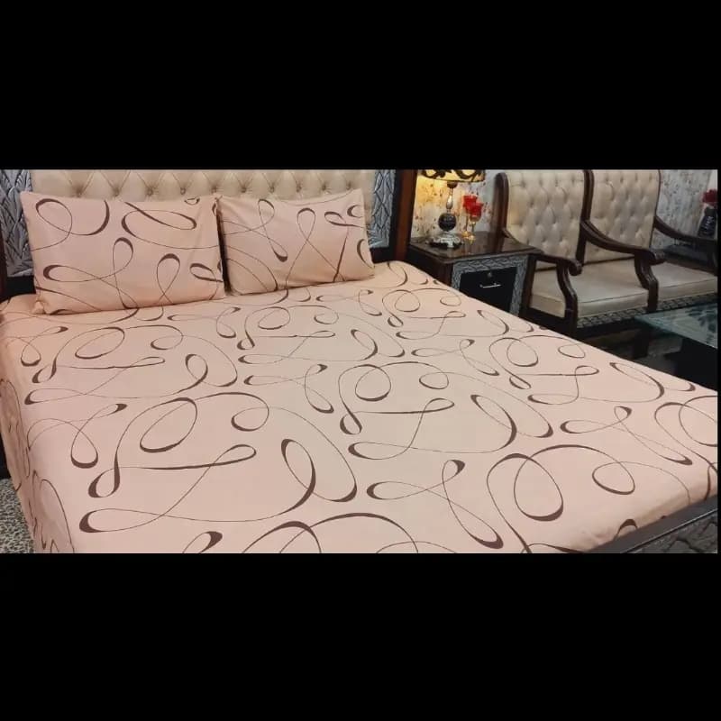 3 Pcs Printed Cotton Bedsheet