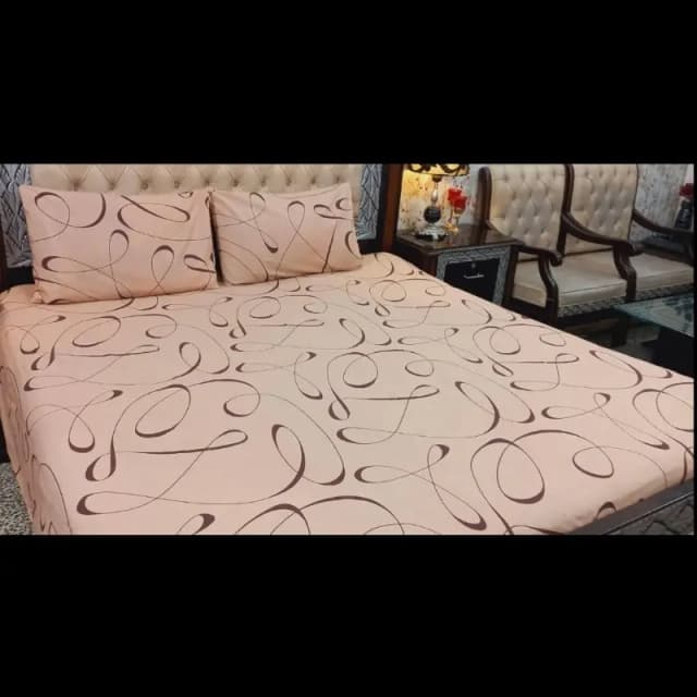 3 Pcs Printed Cotton Bedsheet