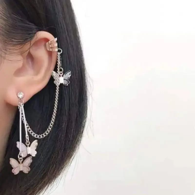 2 Pcs Butterfly Earrings