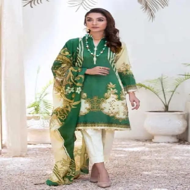 3 Pcs Unstitched Suit