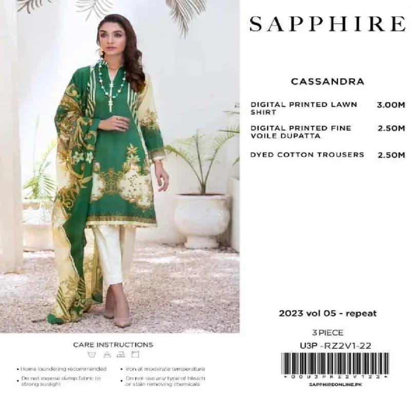 3 Pcs Unstitched Suit