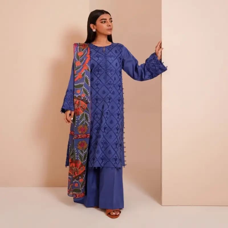 3 Pcs Unstitched Suit